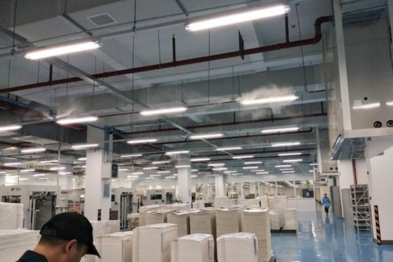 南寧塑料廠的噴霧加濕
